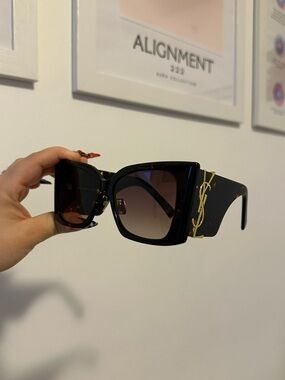 Yves Saint Laurent Brown Tortoise Shell Sunglasses